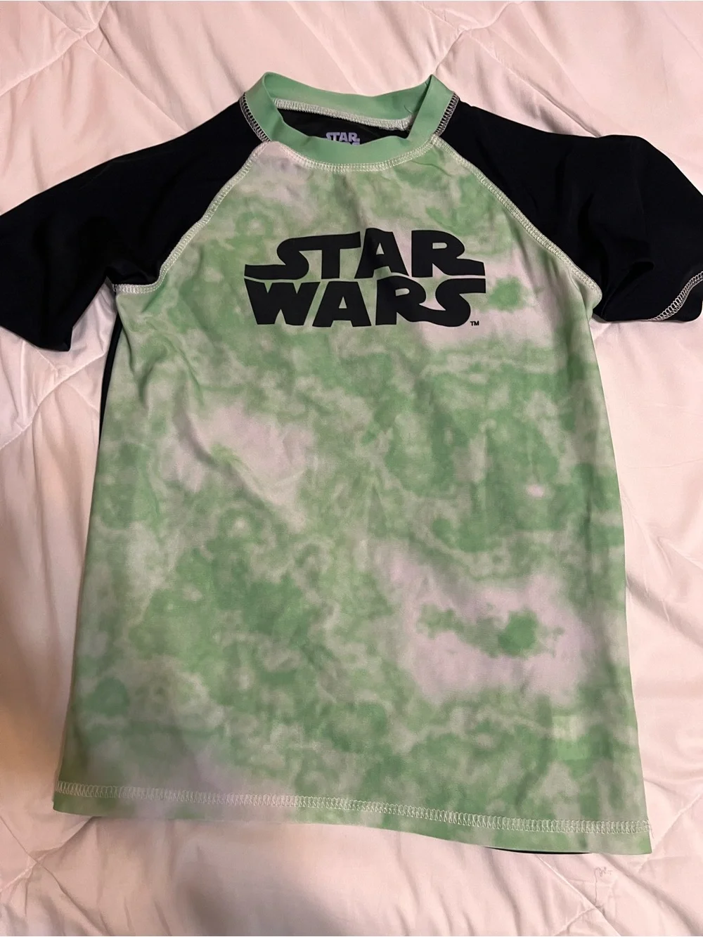 Boy’s Star Wars Mint and Black Rash Guard Pullover